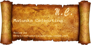 Matuska Celesztina névjegykártya